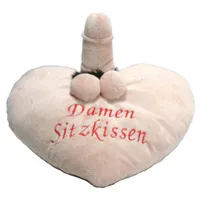 Damen-Sitzkissen aus Plüsch mit Penis u. Hoden Damen-Sitzkissen aus Plüsch mit Penis u. Hoden