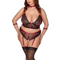 3tlg. Bondage-Set Plus Size 3tlg. Bondage-Set Plus Size