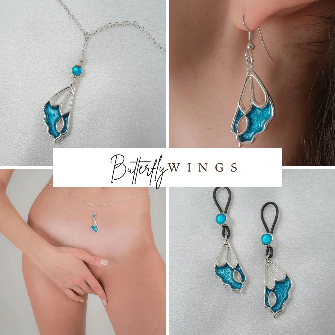 Sylvie Monthulé - Set 2 Schmetterlingsflügel | Silber Größe XL – Bild 2