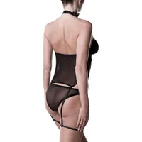 Erotisches Dessous-Set mit Strapshaltern, 2 tlg. Erotisches Dessous-Set mit Strapshaltern, 2 tlg.
