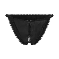 Offener Spitzenslip mit Schleifchen Offener Spitzenslip mit Schleifchen