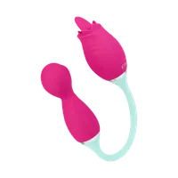 2-in-1 Vibrator aus Silikon, 37 cm 2-in-1 Vibrator aus Silikon, 37 cm