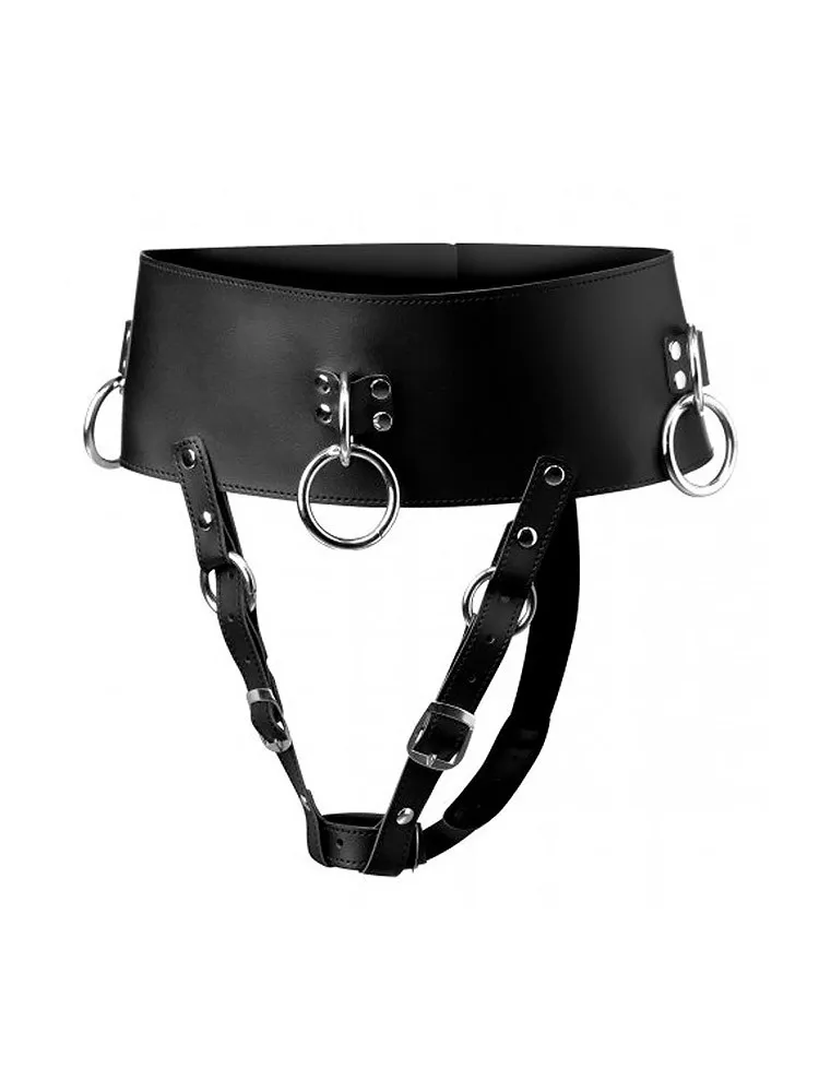 Strict Forced Orgasm Belt: Fesselgürtel mit Halterung für Vibrator und Analpl... Strict Forced Orgasm Belt: Fesselgürtel mit Halterung für Vibrator und Analpl...