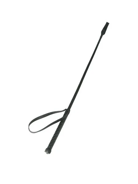 Kunststoff-Gerte mit Lederspitze, schwarz Kunststoff-Gerte mit Lederspitze, schwarz