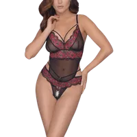 String-Body ouvert mit floraler Spitze String-Body ouvert mit floraler Spitze