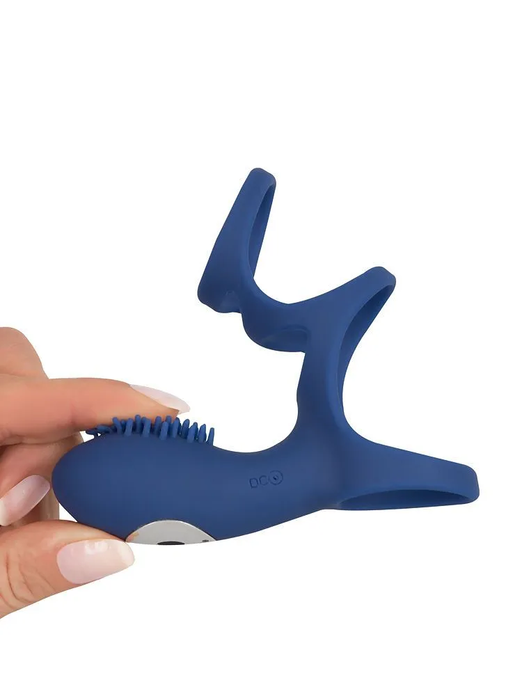 Sweet Smile Rechargeable Couple: Vibro-Penishülle, blau Sweet Smile Rechargeable Couple: Vibro-Penishülle, blau