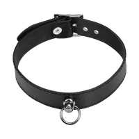 Schmales Leder-Halsband mit O-Ring Schmales Leder-Halsband mit O-Ring