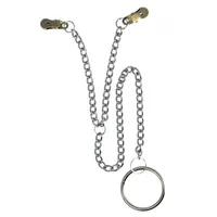 Nippelklemmen mit Penisring und Kette Nippelklemmen mit Penisring und Kette