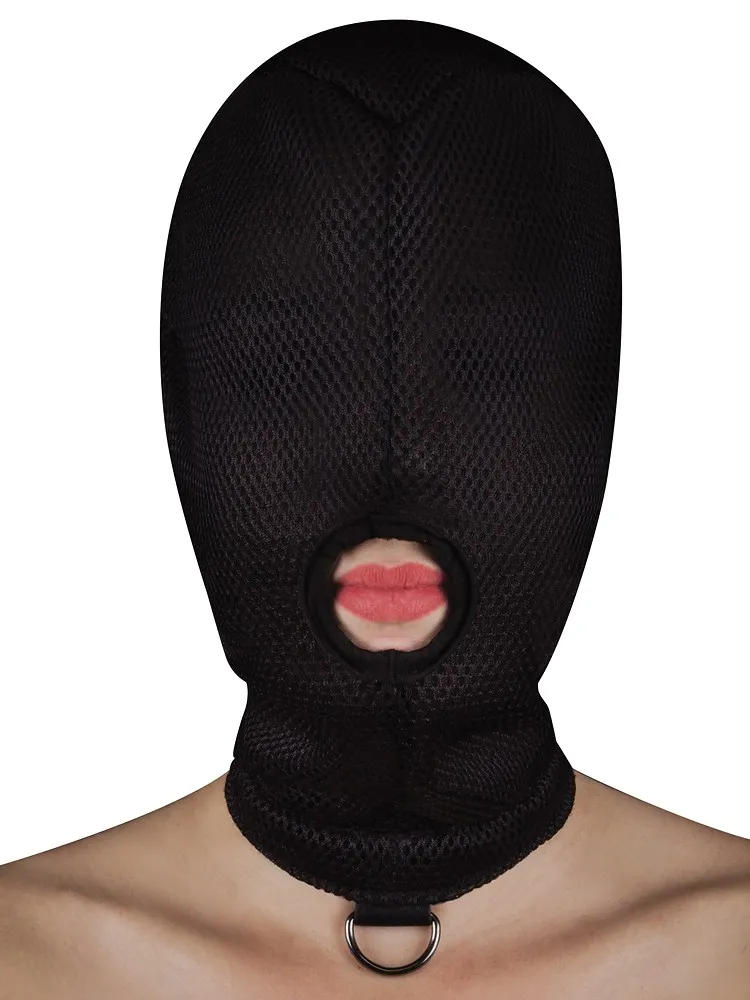Ouch! Extreme Mesh One Hole with D-Ring: Kopfmaske, schwarz Ouch! Extreme Mesh One Hole with D-Ring: Kopfmaske, schwarz