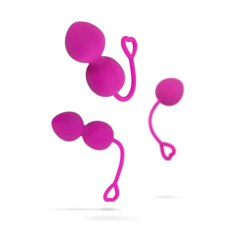 Gewichtetes Kegelball-Set – Fuchsia – Bild 3