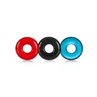 Ringer Cock Ring: Penisringe-Set, schwarz/rot/blau Ringer Cock Ring: Penisringe-Set, schwarz/rot/blau