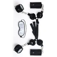 Fifty Shades of Grey: Hard Limits Bettfessel-Set, schwarz/silber Fifty Shades of Grey: Hard Limits Bettfessel-Set, schwarz/silber