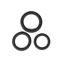 Malesation Cockring-Set Beginner: Penisringe-Set, schwarz Malesation Cockring-Set Beginner: Penisringe-Set, schwarz