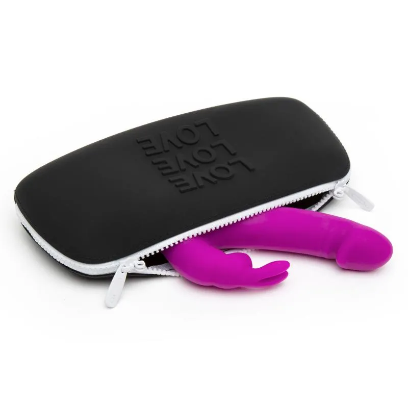 Happy Rabbit – LOVE Storage Zip Bag – Medium Schwarz – Bild 4