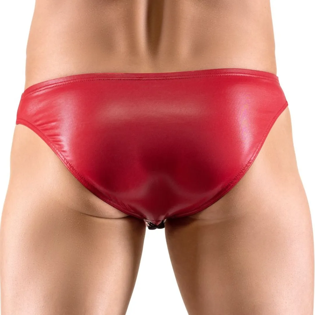 Slip im Glanzlook mit Frontschnürung – Bild 4