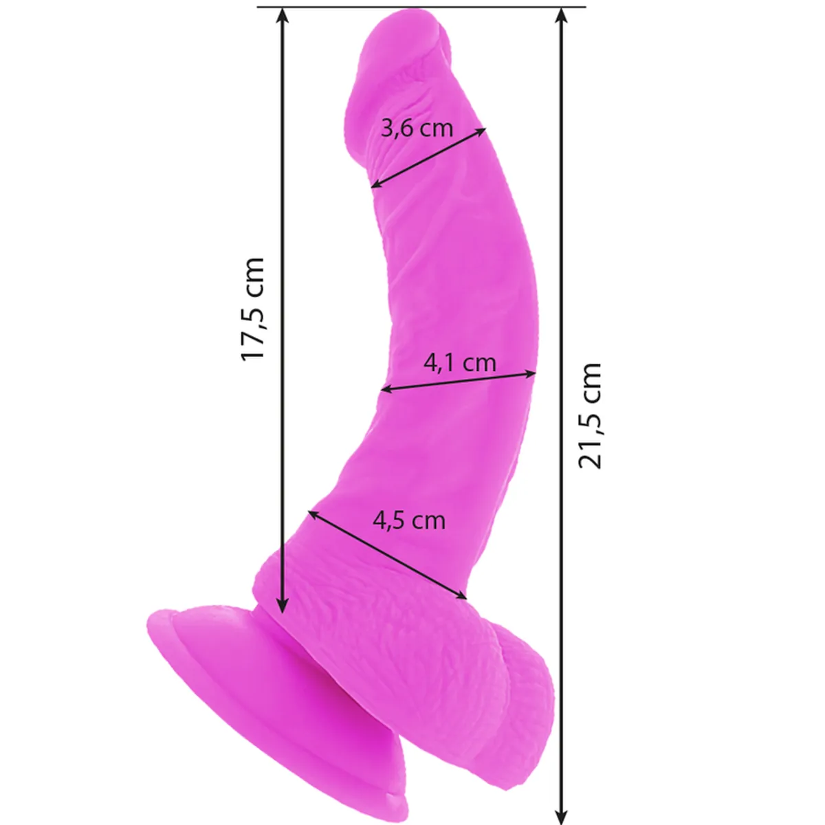 Realistischer Dildo mit Hoden und Vibration Realistischer Dildo mit Hoden und Vibration