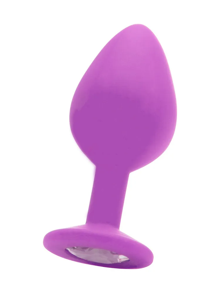 Ouch! Large Diamond Butt Plug: Analplug mit Kristall, lila Ouch! Large Diamond Butt Plug: Analplug mit Kristall, lila