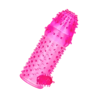 Genoppte Penishülle mit Klitorisreizer, 13 cm Genoppte Penishülle mit Klitorisreizer, 13 cm