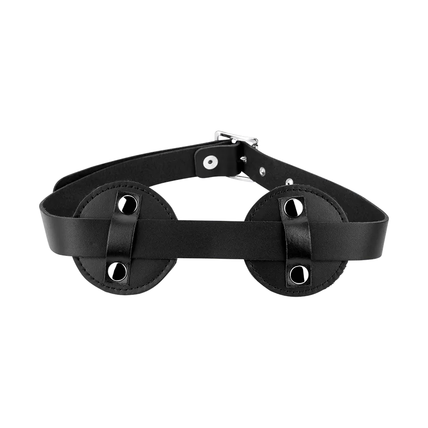 Leder-Augenmaske mit Kunstfell Leder-Augenmaske mit Kunstfell