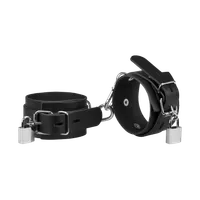 Leder-Fußfesseln mit Schloss Leder-Fußfesseln mit Schloss