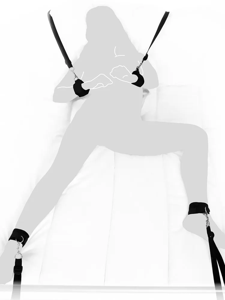 Fetish Fantasy Bed Bindings Kit: Fesselset, schwarz Fetish Fantasy Bed Bindings Kit: Fesselset, schwarz