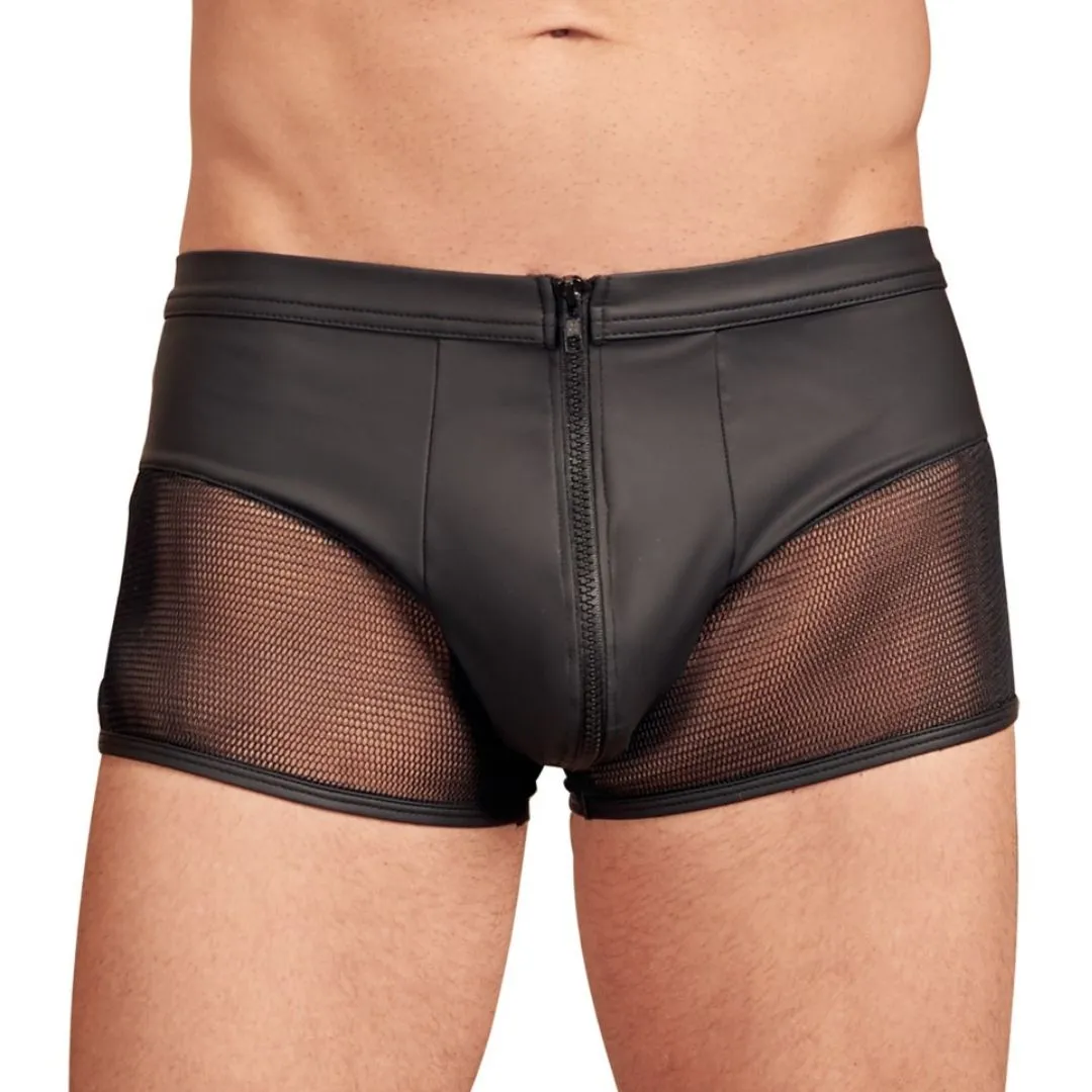 Pants im Mattlook mit Netz-Einsätzen und Reißverschluss Pants im Mattlook mit Netz-Einsätzen und Reißverschluss