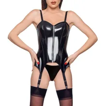 Strapshemd aus Lack mit abnehmbaren Trägern Strapshemd aus Lack mit abnehmbaren Trägern