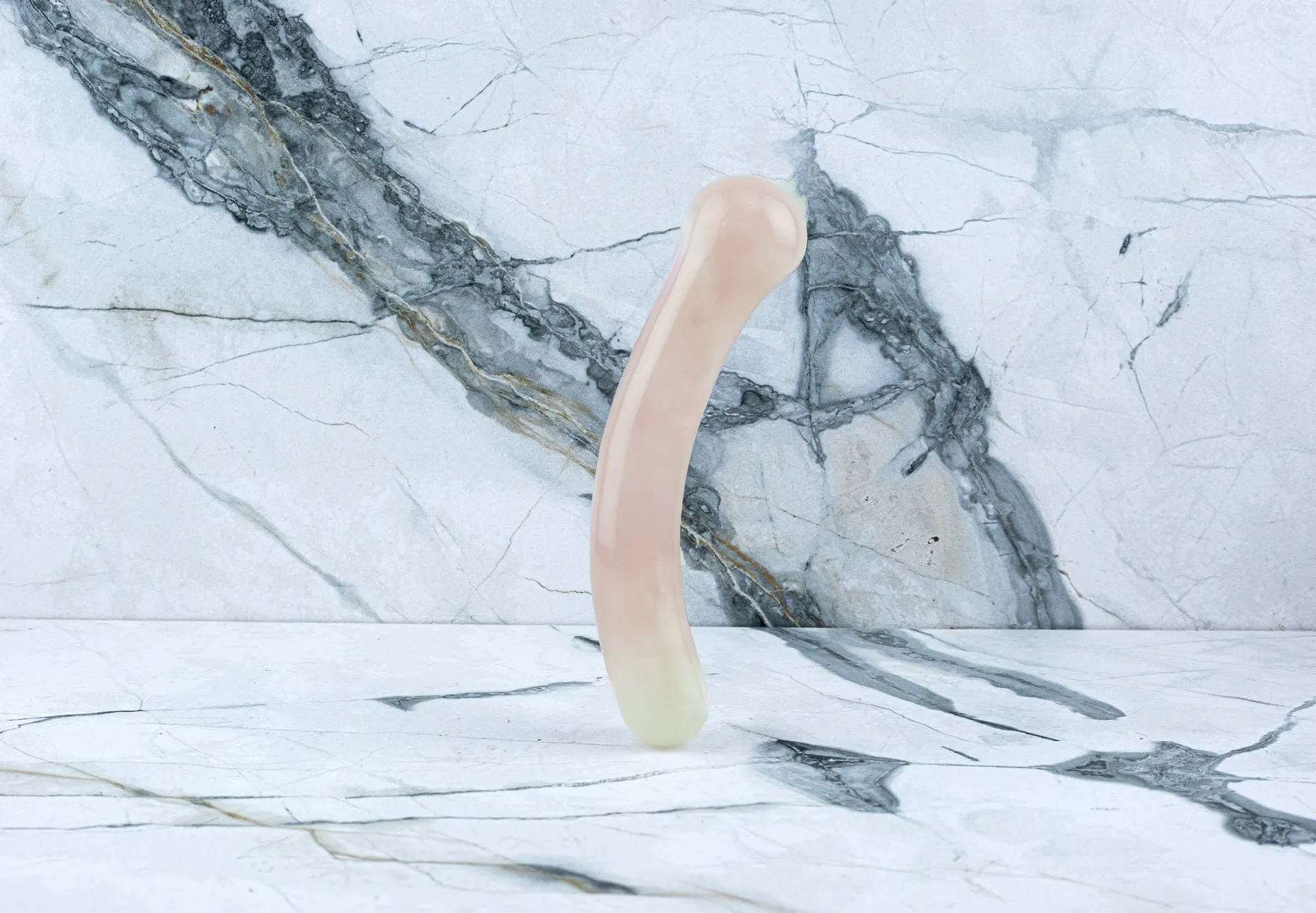 Kristall Dildo Olivia - Rosenquarz – Bild 2