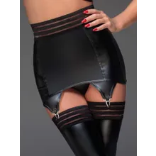 Noir Handmade: Wetlook-Strapsgürtel F156, schwarz (M) Noir Handmade: Wetlook-Strapsgürtel F156, schwarz (M)