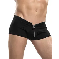 Male Power Nylon Lycra: Zipper Short, schwarz (S/M) Male Power Nylon Lycra: Zipper Short, schwarz (S/M)