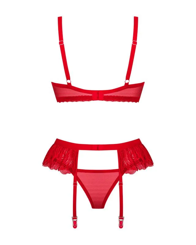 Obsessive - Chilisa Dreiteiliges Set - Rot – Bild 3