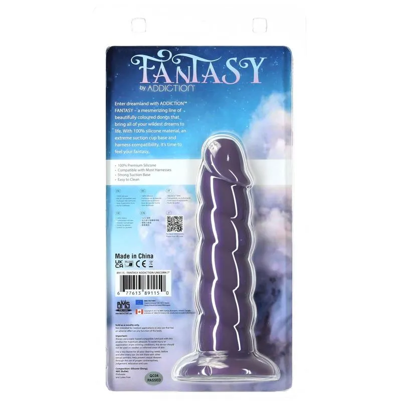 Addiction – Fantasy Unicorn Dildo 18 cm – Lila – Bild 4