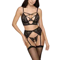 3tlg. Lingerie-Set ouvert black 3tlg. Lingerie-Set ouvert black