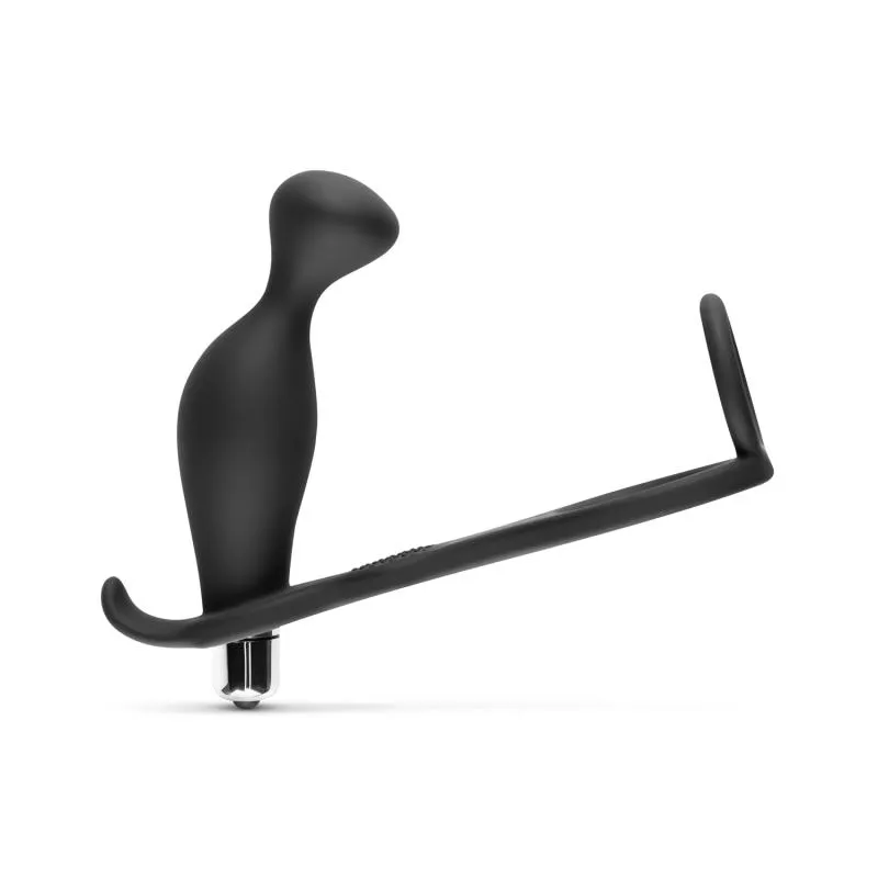 Prostata-Vibrator & Cock- und Ballring - Schwarz – Bild 2