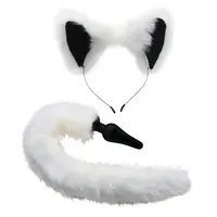 White Fox Set mit Schwanz und Ohren White Fox Set mit Schwanz und Ohren