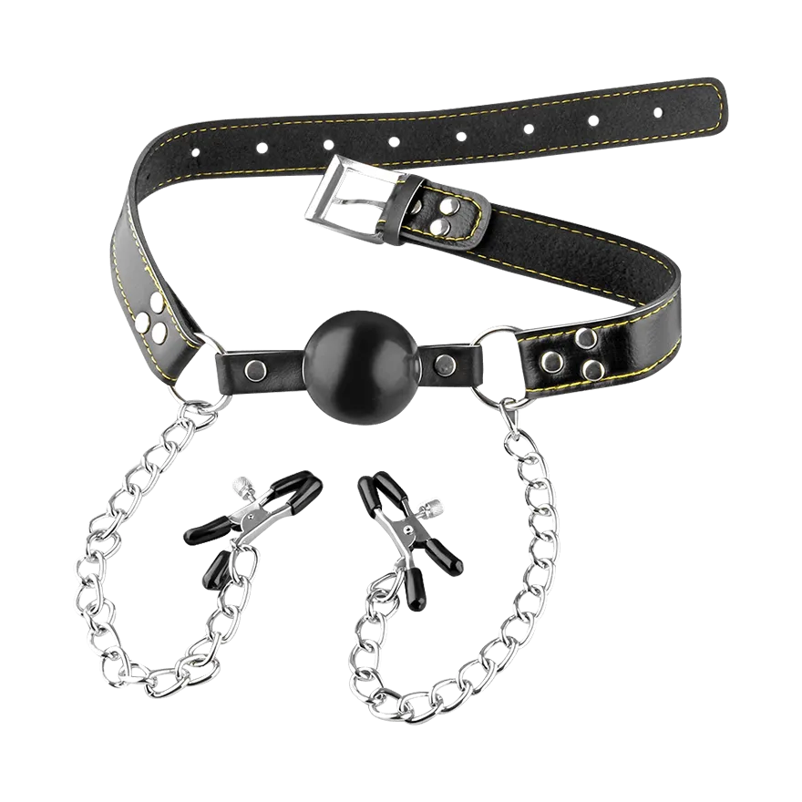 Ball Gag & Clamps Ball Gag & Clamps