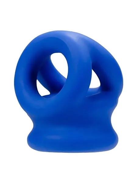 Tri-Squeeze Ballsling: Penis- und Hodenring, blau Tri-Squeeze Ballsling: Penis- und Hodenring, blau