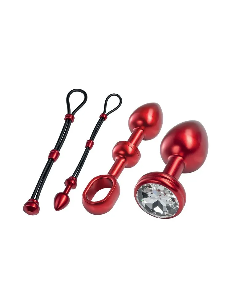 Malesation Alu Cock-Grip Set klein, rot/weiß Malesation Alu Cock-Grip Set klein, rot/weiß