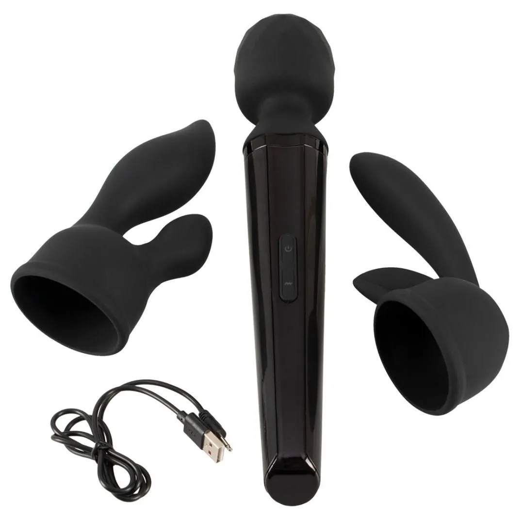 Massagestab „Wand Vibrator“ mit 2 Aufsätzen Massagestab „Wand Vibrator“ mit 2 Aufsätzen