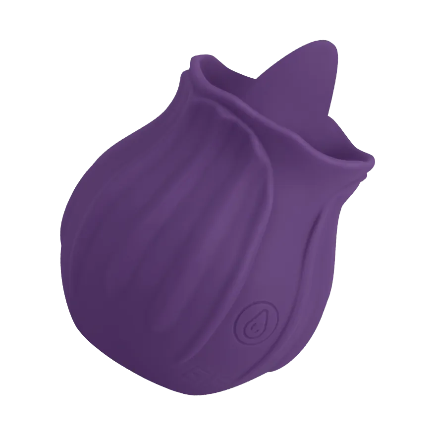 Knospenförmiger Auflegevibrator mit Zunge, 7,6 cm Knospenförmiger Auflegevibrator mit Zunge, 7,6 cm