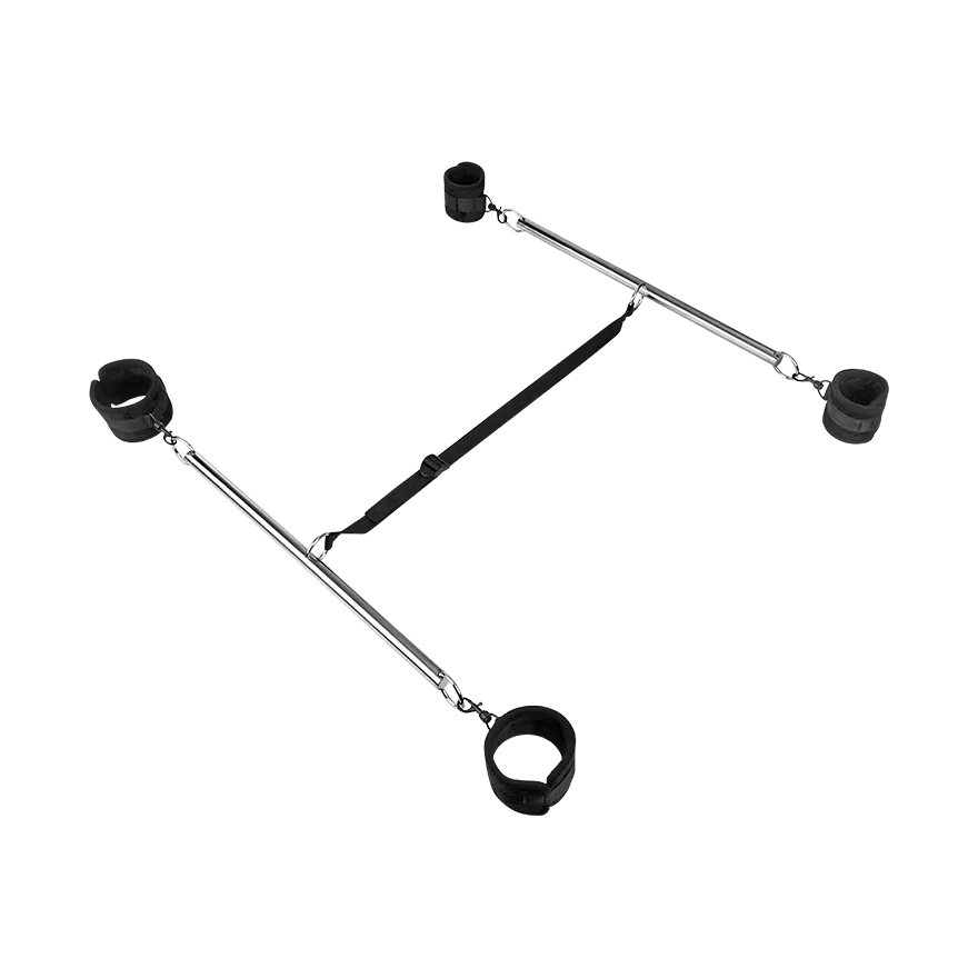 Double Spreader Bar with Soft Cuffs, 4 Teile Double Spreader Bar with Soft Cuffs, 4 Teile