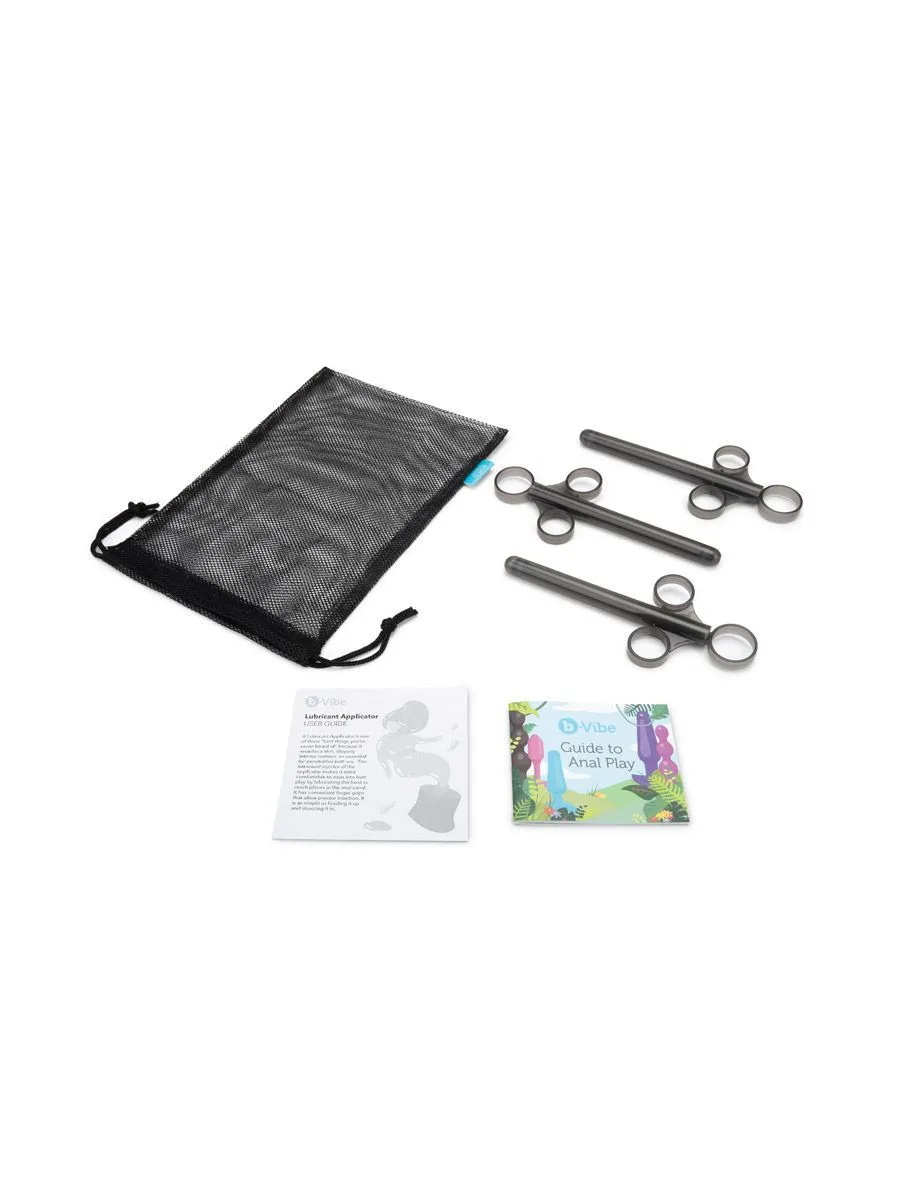 B-Vibe Lubricant Applicator Set: Gleitmittel-Applikator-Set 3-teilig, rauchgrau B-Vibe Lubricant Applicator Set: Gleitmittel-Applikator-Set 3-teilig, rauchgrau