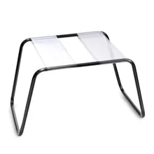 Federnder Sexhocker mit transparenter Sitzfläche Federnder Sexhocker mit transparenter Sitzfläche
