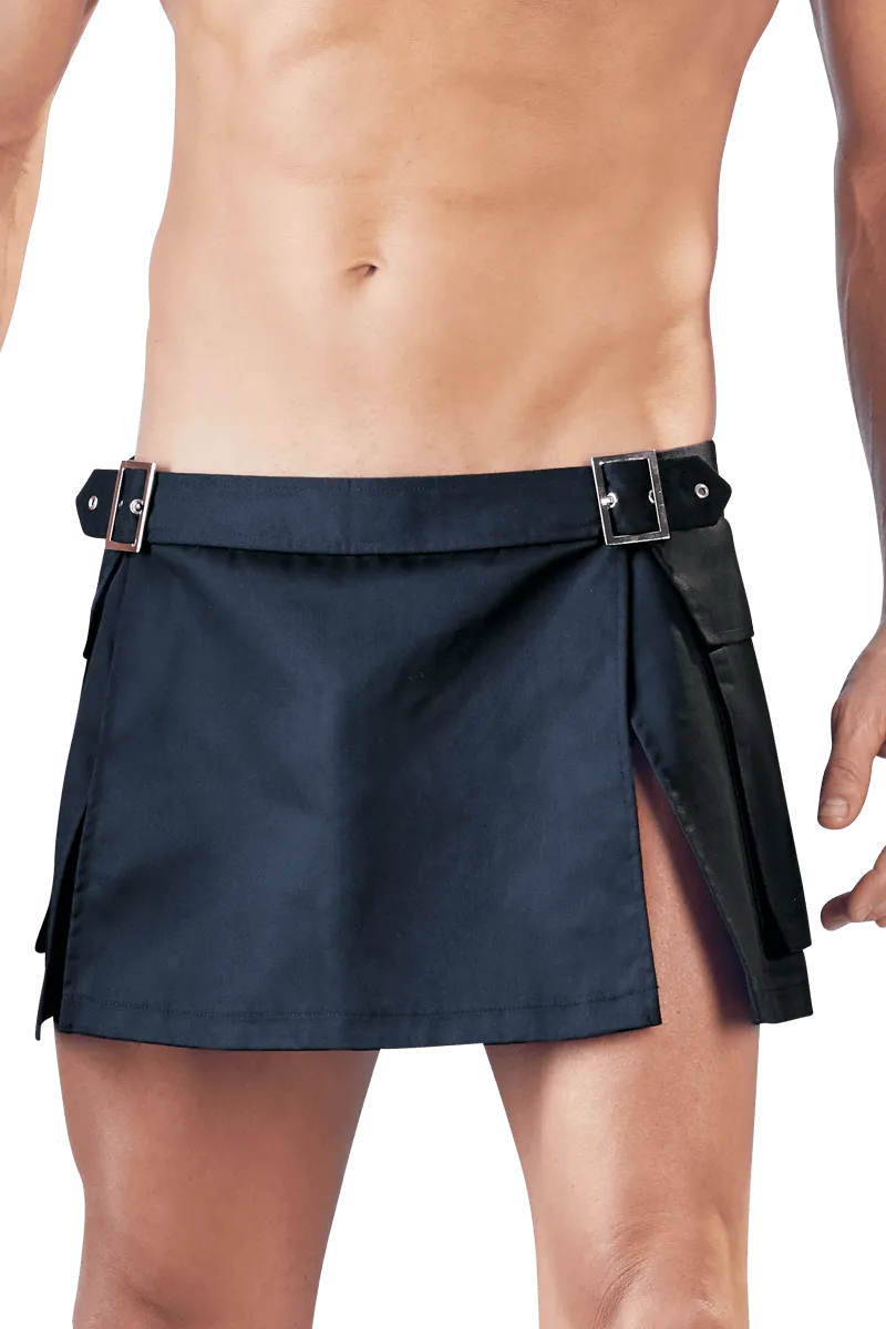 schwarzer Rock mit Schnallen schwarzer Rock mit Schnallen