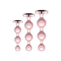 roségoldfarbenes 3tlg. Analplug-Set roségoldfarbenes 3tlg. Analplug-Set