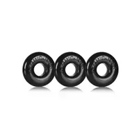 Ringer Cock Ring: Penisringe-Set, schwarz Ringer Cock Ring: Penisringe-Set, schwarz