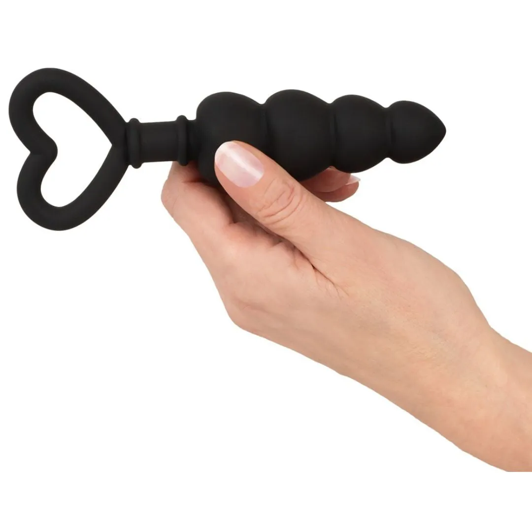 Analstab im Kugeldesign mit Griff in Herzform – Bild 3