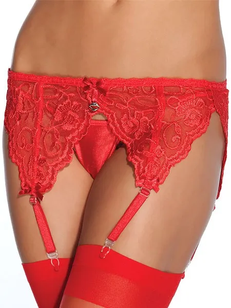 Coquette: Strapsgürtel, rot (One Size) Coquette: Strapsgürtel, rot (One Size)