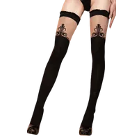 schwarz beige Stockings mit Muster schwarz beige Stockings mit Muster