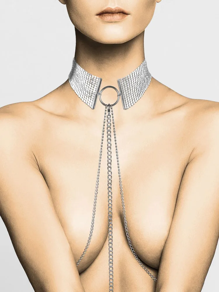 Bijoux Indiscrets Désir Métallique: Halsfessel mit Kette, silber Bijoux Indiscrets Désir Métallique: Halsfessel mit Kette, silber